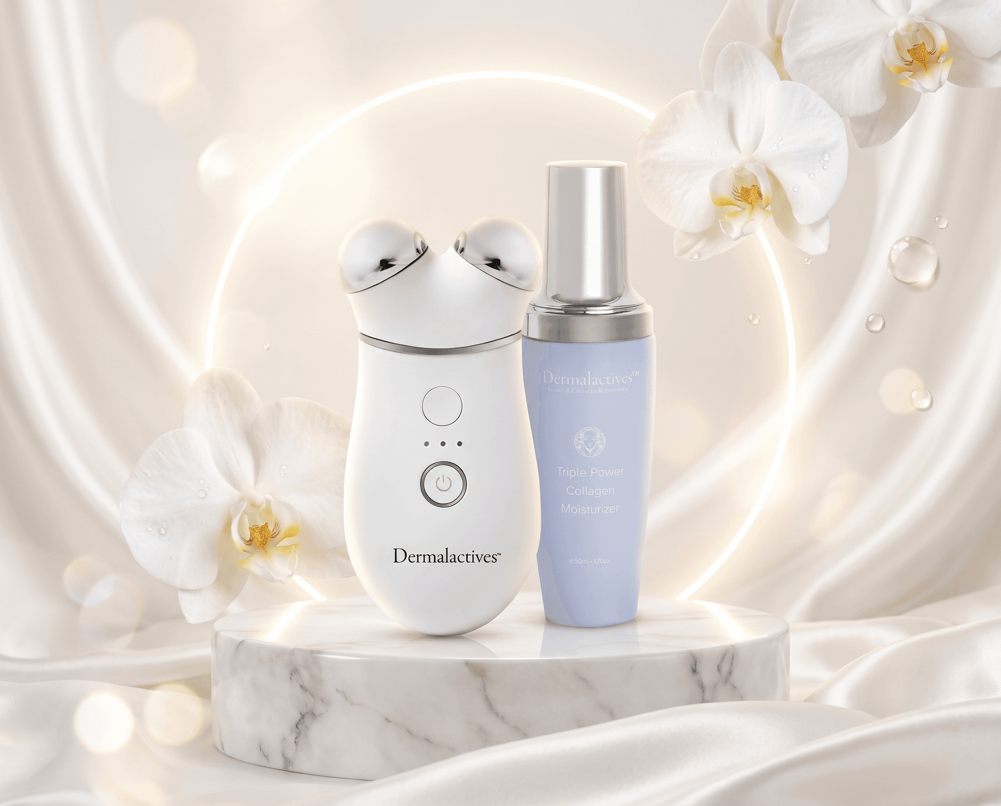 Dermalactives V-Lift Sculpt Set styled on marble